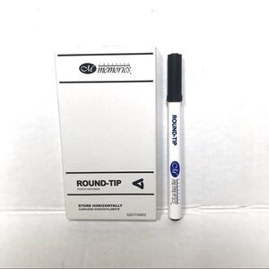 NIB Creative Memories black round tip markers 6 count